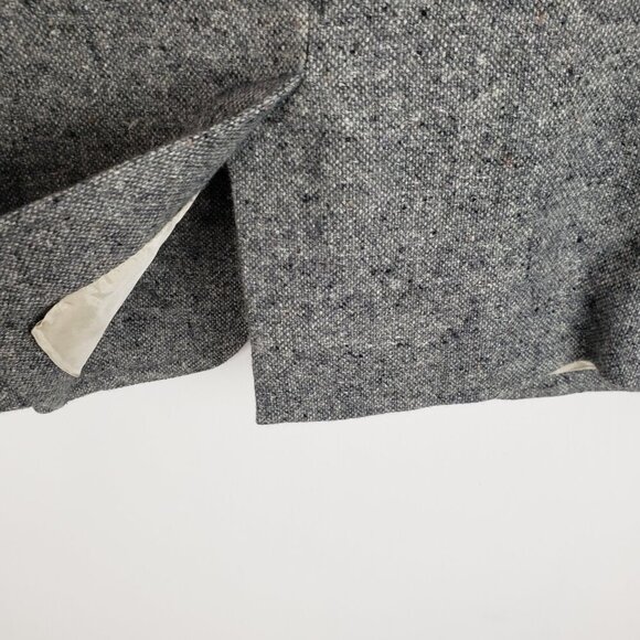 J Crew Schoolboy Blazer 2-Button Gray Tweed Wool Silk 29073 Womens Size 6 - Picture 4 of 10